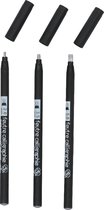 4goodz 3-delige set kalligrafeer stiften - zilver