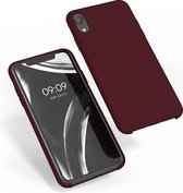 kwmobile telefoonhoesje geschikt voor Apple iPhone XR - Hoesje met siliconen coating - Smartphone case in wijnrood