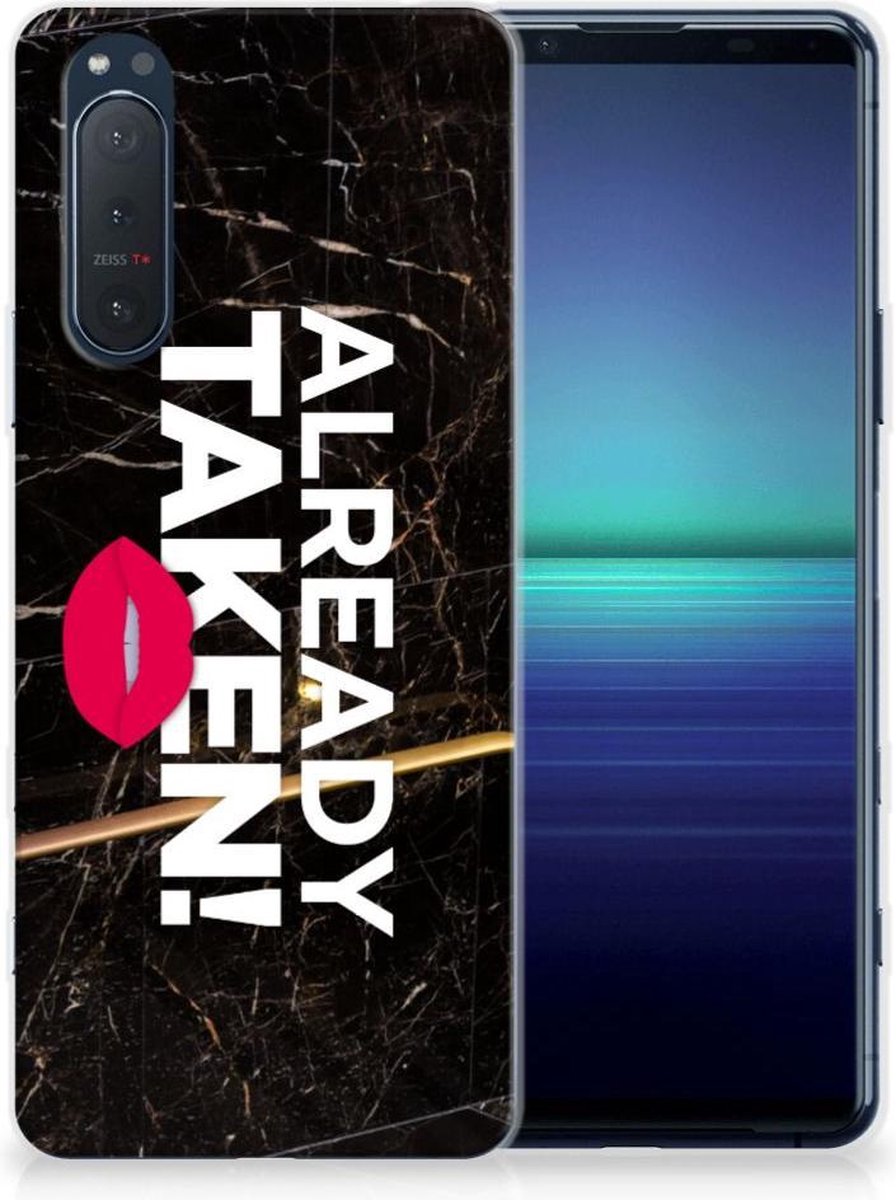 Sony Xperia 5II Siliconen hoesje met naam Already Taken Black