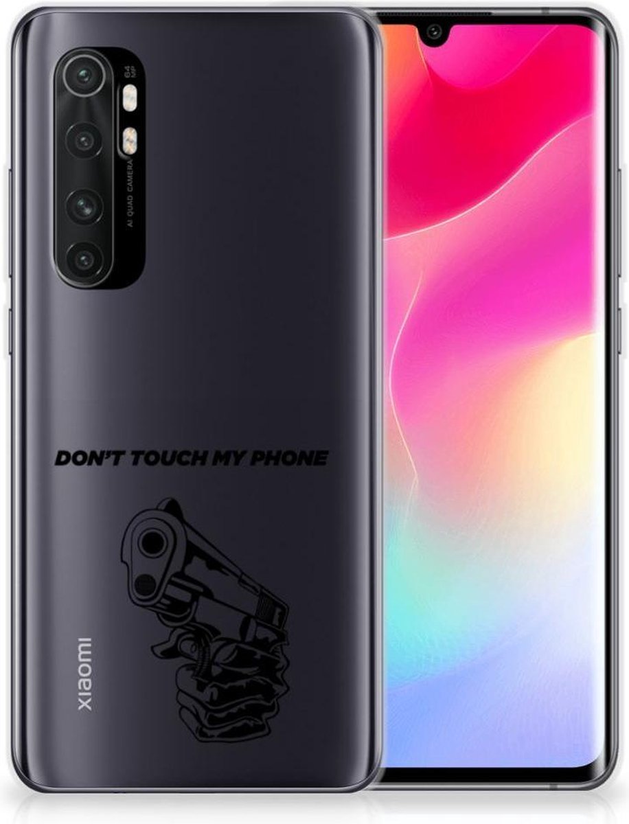Xiaomi Mi Note 10 Lite Silicone-hoesje Gun Don't Touch My Phone