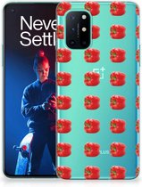 GSM Hoesje OnePlus 8T Smartphonehoesje Transparant Paprika Red