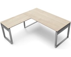 Hoekbureau Workspace 180cm blank hoogte verstelbaar