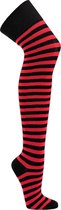 Topsocks overknee sokken ringels-rood maat: 36-42