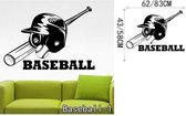 3D Sticker Decoratie Honkbalspeler Shorting With BIg Baseball Vinyl Wall Sticker Home Slaapkamer Art Design Sport Series Wallpaper - Baseball1 / Large