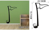 3D Sticker Decoratie Playing Golf Vinyl Wall Stickers  Vinyl Decals Living Room Wall Art Mural Modern Style Interior Design Home Decor - GOLF15 / Large