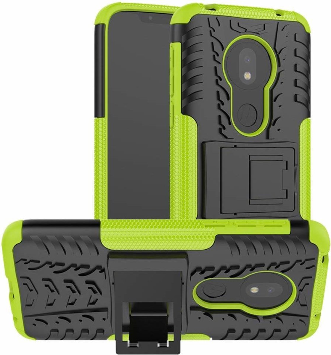 Motorola Moto G7 Play hoes - Schokbestendige Back Cover - Groen