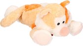 Pluche oranje kat/poes knuffel 20 cm - Katten/poezen huisdieren knuffels - Speelgoed voor kinderen