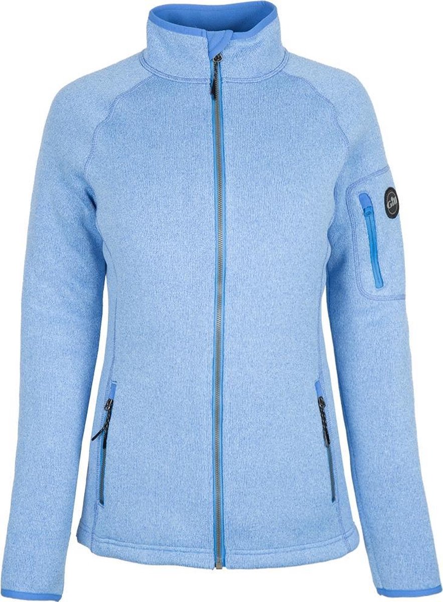 Gill Knit Fleece Jack Doorlopende Rits Dames Blauw