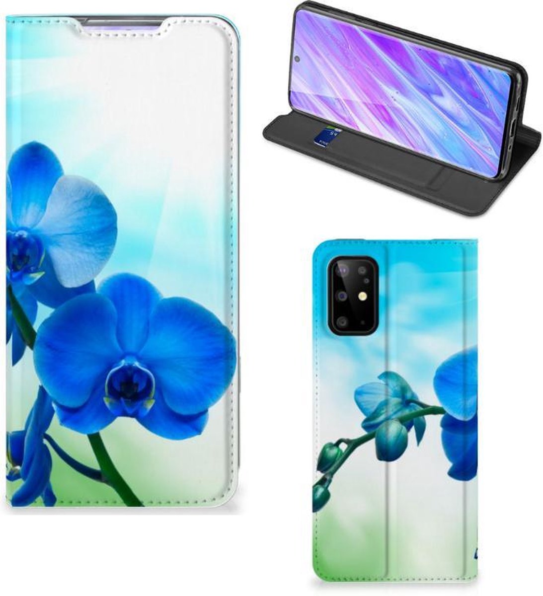 Samsung Galaxy S20 Plus Smart Cover Orchidee Blauw - Cadeau voor je Moeder