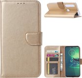 Xssive Hoesje voor Motorola Moto G8 Plus - Book Case - Goud