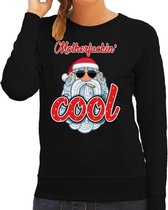 Foute kersttrui / sweater zwart - stoere santa motherfucking cool  voor dames - kerstkleding / christmas outfit 2XL (44)