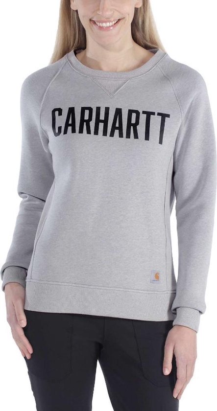 recept Pardon element Carhartt Clarksburg Graphic Crewneck Asphalt Heather Sweater Dames Size :  XL | bol.com