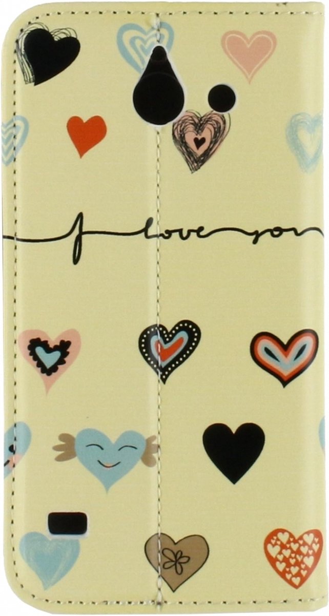 Mobilize Magnet Book Stand Case Huawei Ascend Y550 I Love You