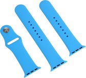 Mobigear Siliconen Bandje Geschikt voor Apple Watch Series 7 (45 mm) - Blauw