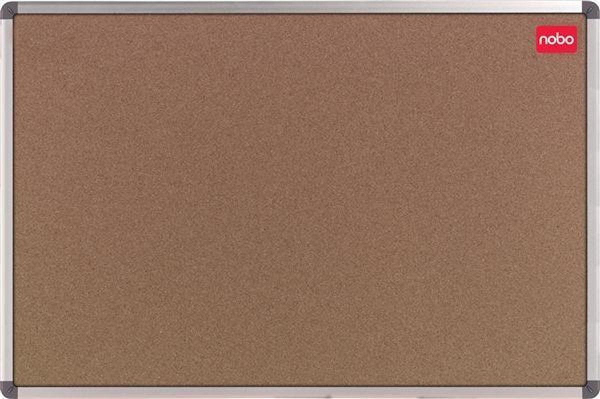 Nobo Classic Notitiebord - Memobord Met Zelfherstellende Kurkoppervlak - Inclusief Ophanghaakjes - 120 x 90 cm - Natuurbruin - Nobo