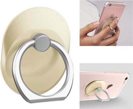 Baan bubbel Dicteren GadgetBay Ring grip universeel smartphone vinger houder - goud | bol.com