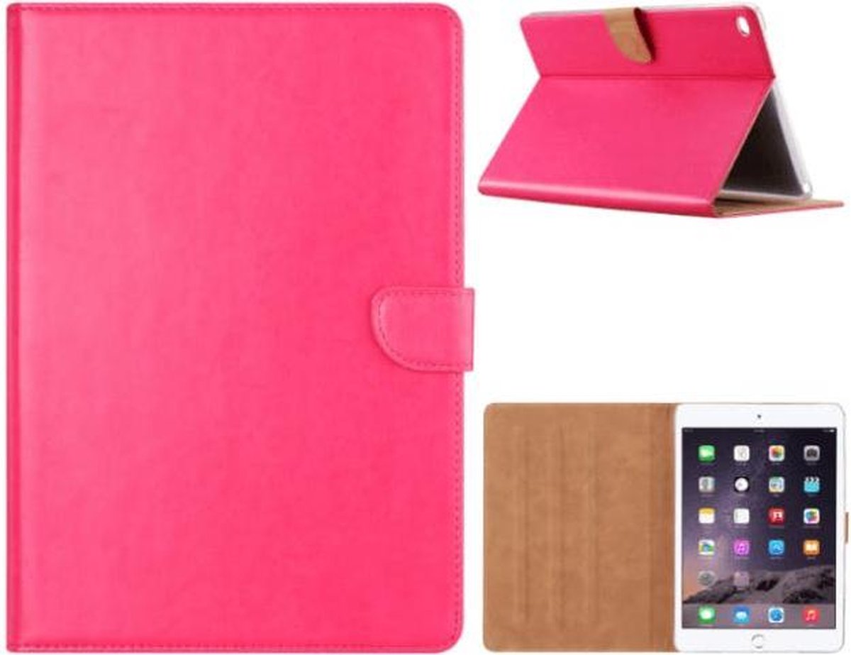 Tablet Book Case met sluiting voor Apple iPad Air 2 - Hot Pink