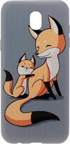 ADEL Siliconen Back Cover Softcase Hoesje Geschikt voor Samsung Galaxy J5 (2017) - Vossen Familie