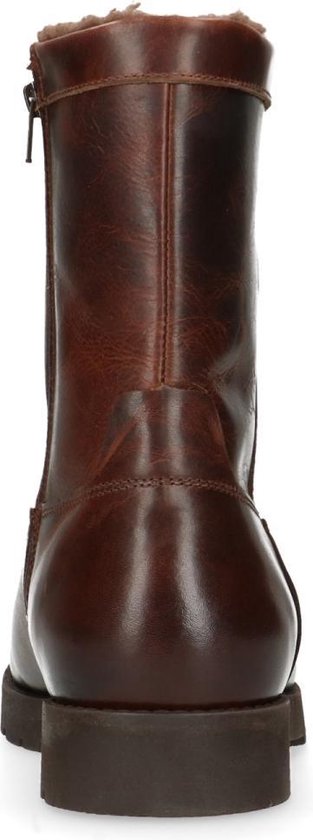 Bruine leren worker boots met wol Heren | MANFIELD Bruine leren worker boots met wol Heren | MANFIELD