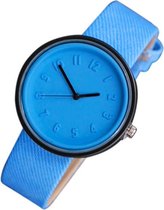 Hidzo Horloge - ø 37 mm - Blauw - Kunststof