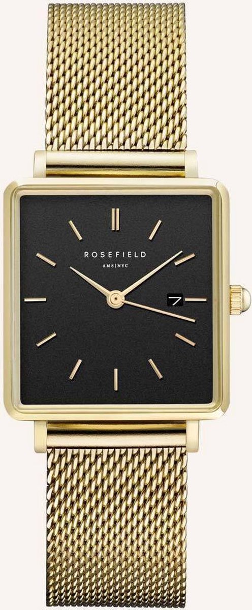Rosefield The Boxy Dames Horloge - Goud Ø26 X 28mm - QBMG-Q06