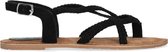 Sacha - Dames - Zwarte gevlochten sandalen - Maat 38