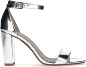 Sacha - Dames - Zilveren sandalen met hak - Maat 40