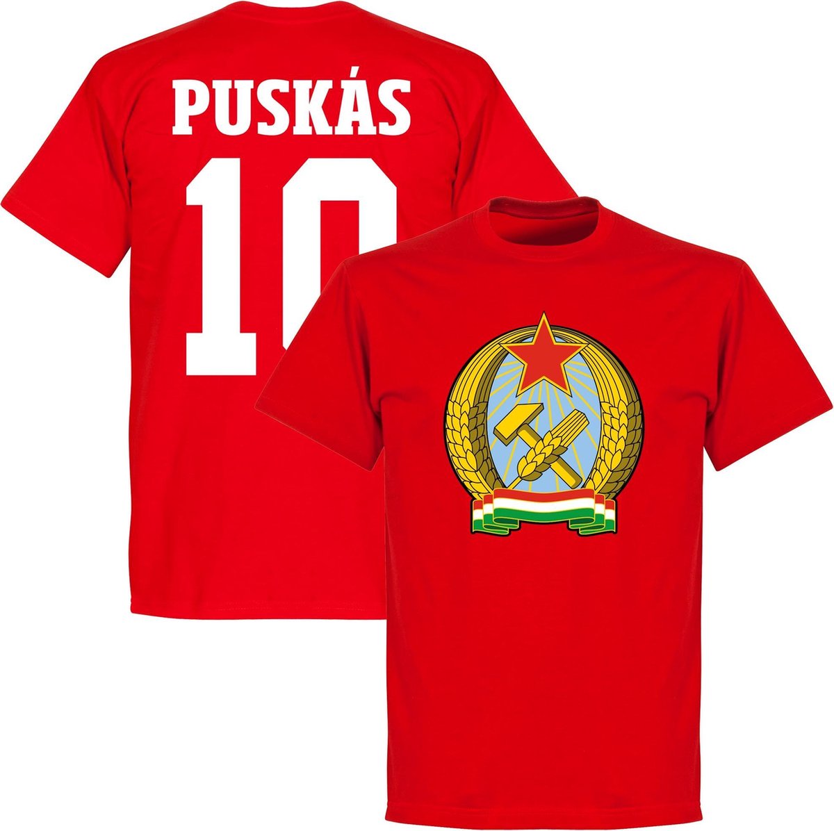 Hongarije 1953 Puskas 10 T-Shirt - Rood - M