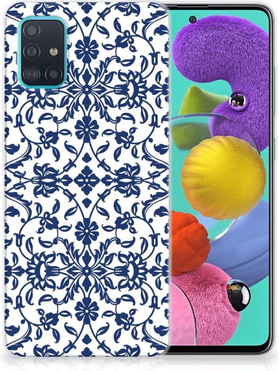 Samsung Galaxy A51 TPU Case Flower Blue