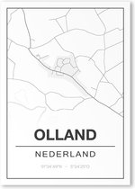 Poster/plattegrond OLLAND - 30x40cm