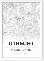 Poster/plattegrond UTRECHT - 30x40cm