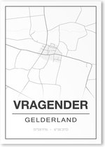 Poster/plattegrond VRAGENDER - 30x40cm