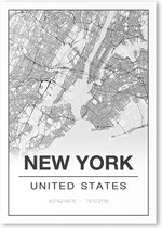 Poster/plattegrond NEWYORK - 30x40cm