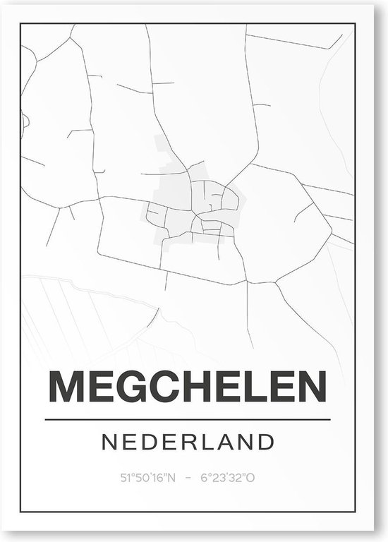 Poster/plattegrond MEGCHELEN - 30x40cm