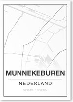 Poster/plattegrond MUNNEKEBUREN - 30x40cm