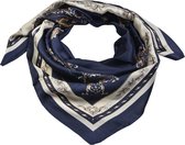 Clayre & Eef sjaal 90x90cm blauw