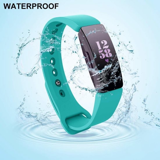 Fitbit Inspire  silicone band (turquoise) - Afmetingen: Maat S