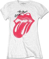 The Rolling Stones Dames Tshirt -2XL- Spray Tongue Wit