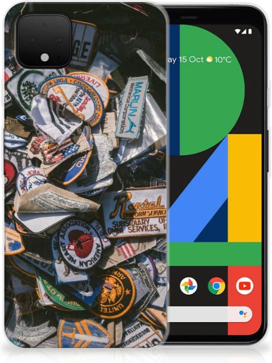 Google Pixel 4 XL Siliconen Hoesje met foto Badges