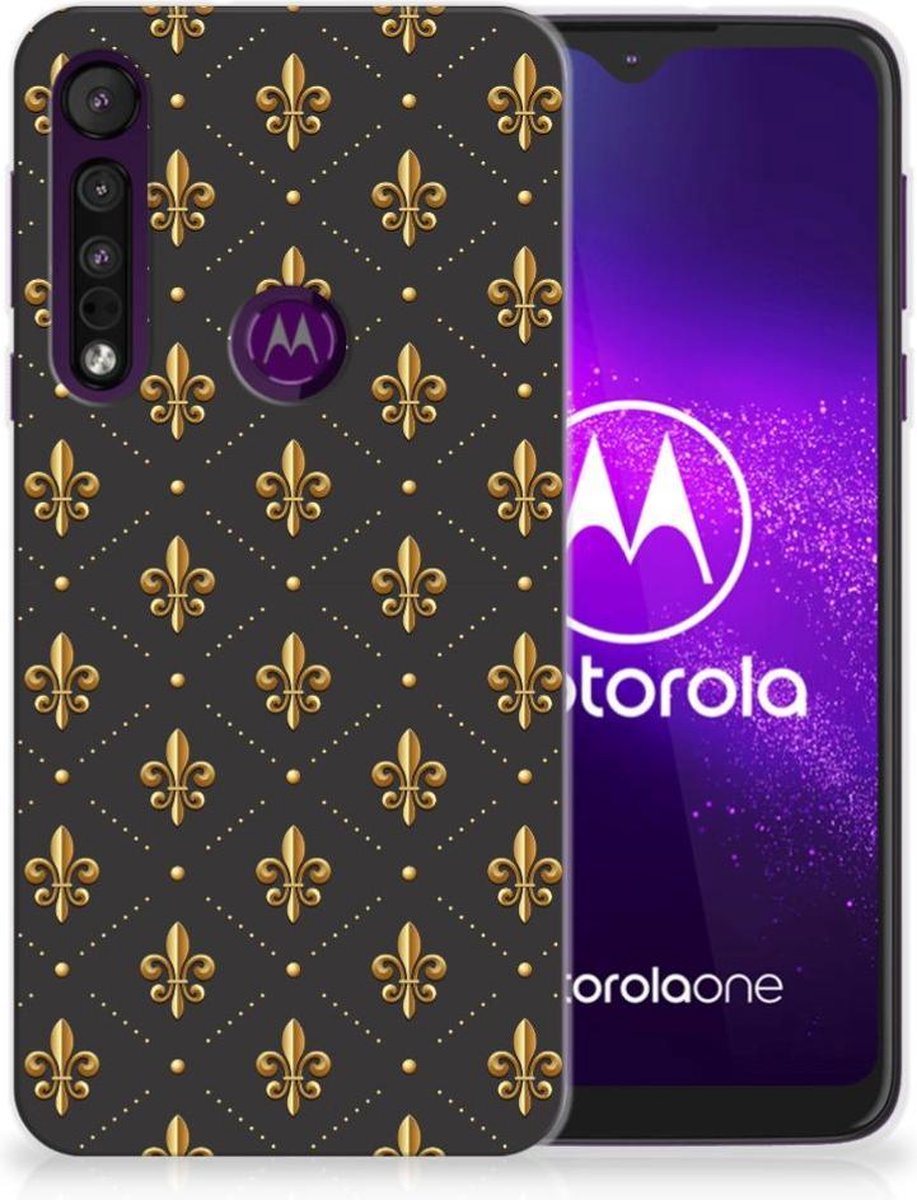 Motorola One Macro TPU bumper Franse Lelie