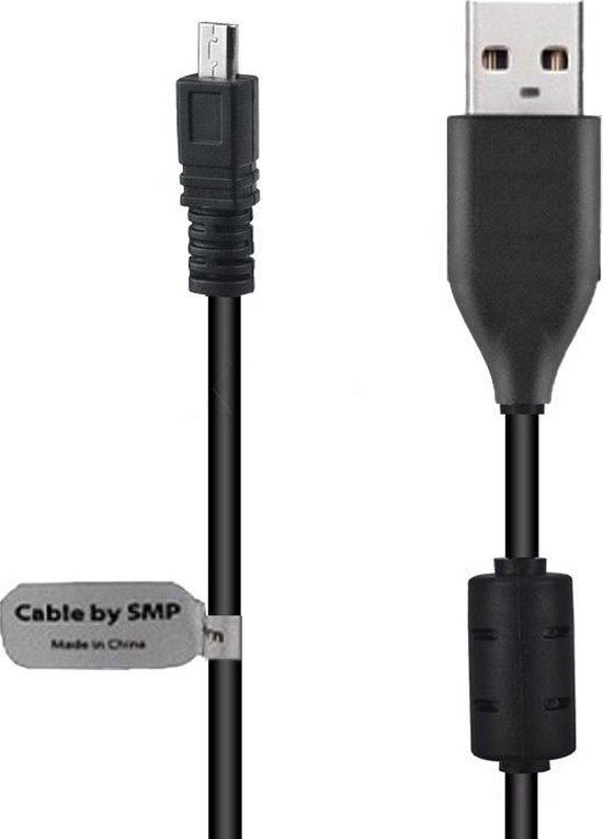 Vhbw Cavo Dati USB Per Fotocamera Panasonic, 150 Cm, Nero, Sostituisce DMW-USBC1 E Altri, Trasferimento Foto E Video