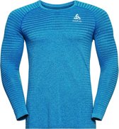 Odlo Sportshirt Heren - Mykonos Blauw Melange - Maat XXL