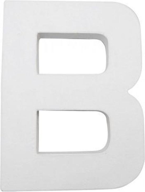 Papier maché letter B wit