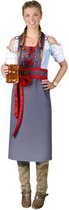 Oktoberfest schort voor vrouwen, kleur grijs / rood, one size fits all