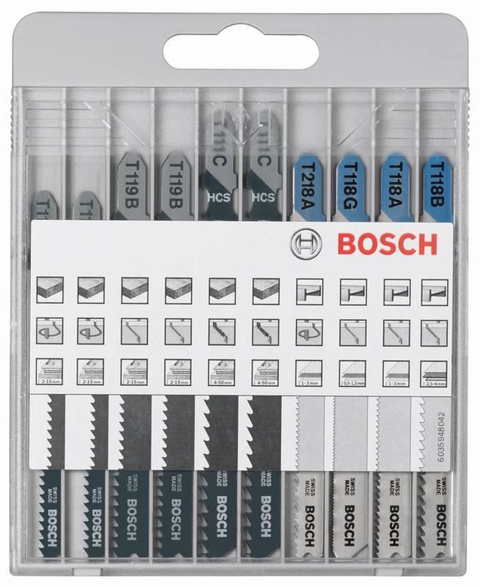 Bosch 10-delige decoupeerzaagbladenset Basic thumbnail 3
