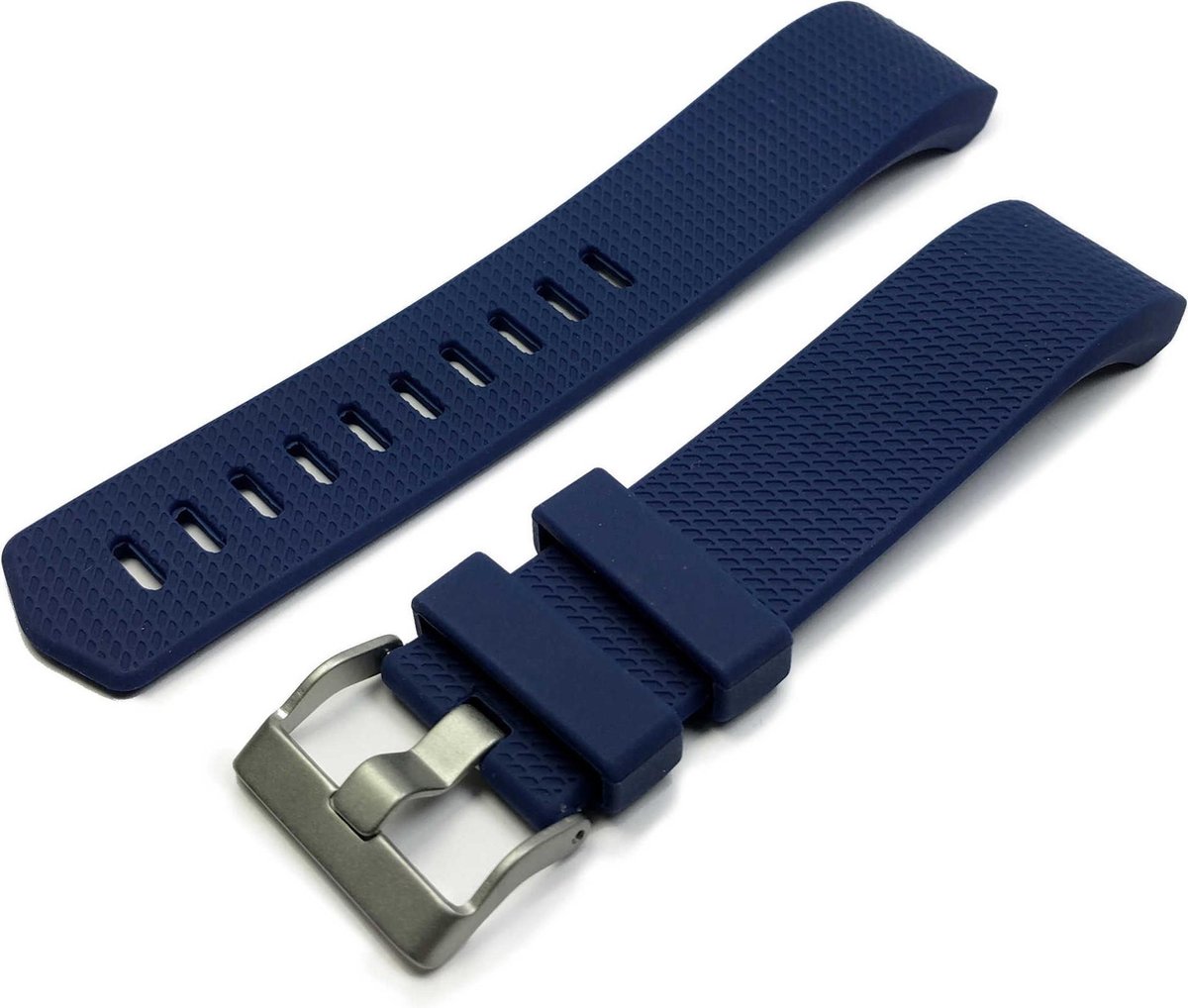 watchbands-shop.nl Siliconen bandje - Fitbit Charge 2 - DonkerBlauw - Large