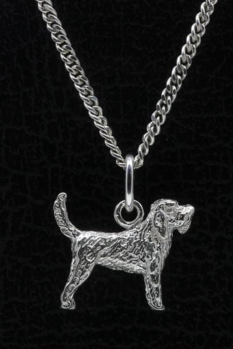 Zilveren Otterhound ketting hanger - klein