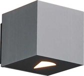 QAZQA effect - Design Wandlamp Up Down voor binnen - 1 lichts - D 110 mm - Staal -  Woonkamer | Slaapkamer | Keuken
