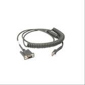 Zebra CBA-R46-C09ZBR seriële kabel Zwart 2,8 m RS232 DB9