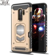 Samsung Galaxy S9 Plus Luxe Armor Case met Pashouder - Goud - van Bixb